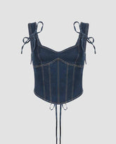 Vedette Denim-Korsett-Top
